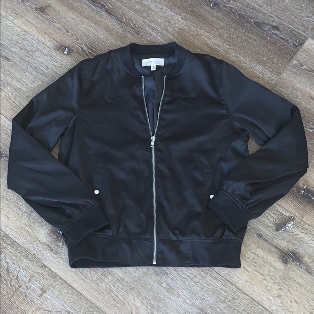 black silky bomber jacket from nordstrom’s